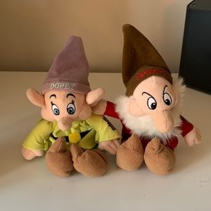 Vintage Disney Dopey and Grumpy beanies